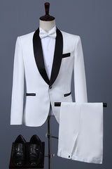 men-fashion-white-one-button-two-pieces-prom-suits-with-black-shawl-lapel