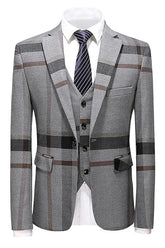 men-bespoke-suit-gray-notched-lapel-three-pieces-men's-suits-for-formal
