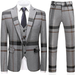 men-bespoke-suit-gray-notched-lapel-three-pieces-men's-suits-for-formal