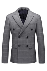 customize-formal-deep-gray-double-breasted-plaid-men-suits-for-business