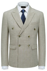 men-fancy-suit-light-khaki-double-breasted-plaid-men-suits-for-business