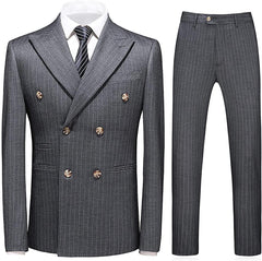men-classic-formal-deep-gray-double-breasted-peaked-lapel-striped-suits