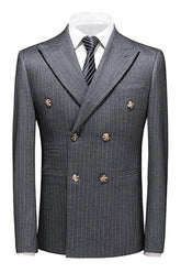 men-classic-formal-deep-gray-double-breasted-peaked-lapel-striped-suits