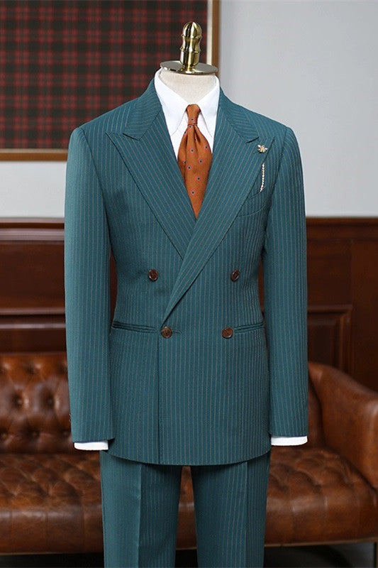 bespoke-suit-for-men-mint-green-double-breasted-striped-men-business-suits