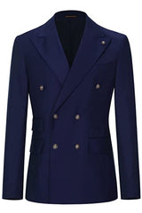 men-new-suits-arrival-navy-blue-peaked-lapel-double-breasted-business-suits