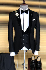 blazer-for-men-black-peaked-lapel-three-pieces-slim-fit-business-suits