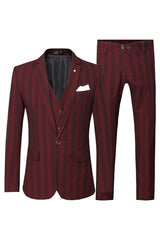 men-gentle-suit-deep-red-notched-lapel-3-pieces-striped-business-suits