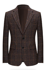 men-classic-suits-brown-plaid-notched-lapel-two-piece-business-suits