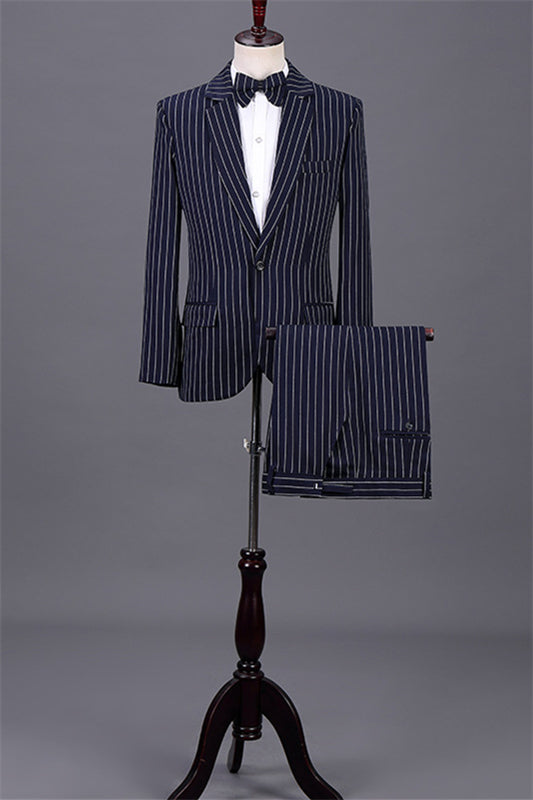 men-classic-suit-navy-blue-notched-lapel-2-pieces-striped-business-suits