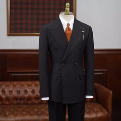 bespoke-suit-for-men-black-striped-peaked-lapel-double-breasted-suits