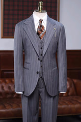 men-formal-suit-gray-striped-notched-lapel-three-pieces-business-suits