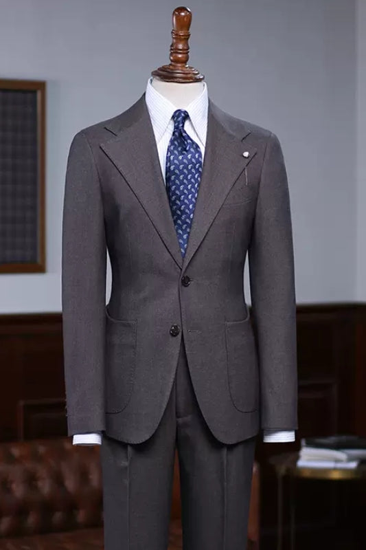 men-decent-suit-dark-gray-notched-lapel-customize-business-suits