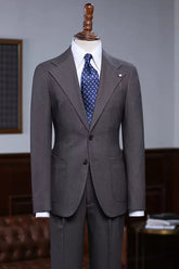 men-decent-suit-dark-gray-notched-lapel-customize-business-suits
