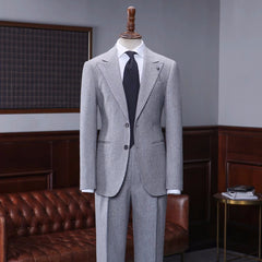 men-custom-formal-slim-fit-suit-gray-plaid-peaked-lapel-business-suits