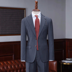 newest-suits-for-men-dark-gray-striped-notched-lapel-business-suits