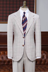 men-simple-suit-gray-notched-lapel-plaid-business-suits-for-men