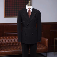 glamorous-formal-black-peaked-lapel-double-breasted-business-men-suits