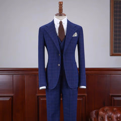 men-suit-stylish-dark-blue-plaid-notched-lapel-3-piece-business-suits