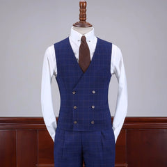 men-suit-stylish-dark-blue-plaid-notched-lapel-3-piece-business-suits