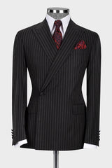 men-business-suits-formal-black-striped-peaked-lapel-bespoke-blazer