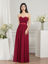 27Dress Long A-line Strapless Chiffon Bridesmaid Dress with Draped-27dress