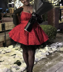 Pink Spaghetti Straps Short Satin Homecoming Dresses with Bows