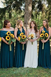 A-Line Sleeveless Multiway Infinity Simple Bridesmaid Dress
