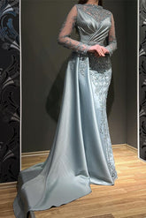 Mermaid Long Beading Formal Dress with Lace Appliques