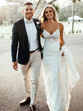 Ivory Sweetheart Lace Sheath Wedding Dress
