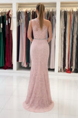27dress One Shoulder Sleeveless Sequined Formal Dress with Slit-Back