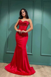 Sexy Mermaid Sweetheart Sleeveless Long Prom Dresses with Sequins