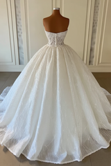 27DRESS Sweetheart Ball Gown Wedding Dress Lace With Pearls
