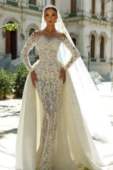 27DRESS Sweetheart Floor-length Appliques Lace Mermaid Wedding Dresses