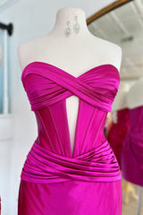 Hot Pink Corset Sweetheart Tight Short Homecoming Dress