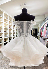 A-line Off-the-Shoulder Homecoming Dress with Appliqued Beading Lace-27dress