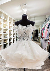 A-line Off-the-Shoulder Homecoming Dress with Appliqued Beading Lace-27dress