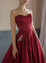 A-Line Sweetheart Prom Dress with Pockets & Beading-27dress