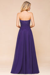Affordable Sweetheart Sequins Regency Bridesmaid Dress with Pleats-27dress