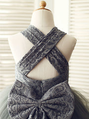 Ball Gown Lace Tulle Wedding Birthday Pageant Flower Girl Dresses-27dress