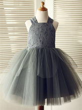 Ball Gown Lace Tulle Wedding Birthday Pageant Flower Girl Dresses-27dress