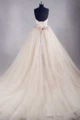 Ball Gown Strapless Sweetheart Tulle Wedding Dress Sweetheart Sleeveless Ruffles Bridal Gowns Online-27dress