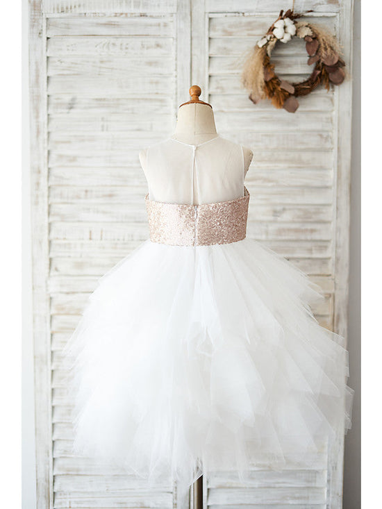 Ball Gown Tulle Sequined Sleeveless Jewel Neck Wedding Birthday Flower Girl Dresses-27dress