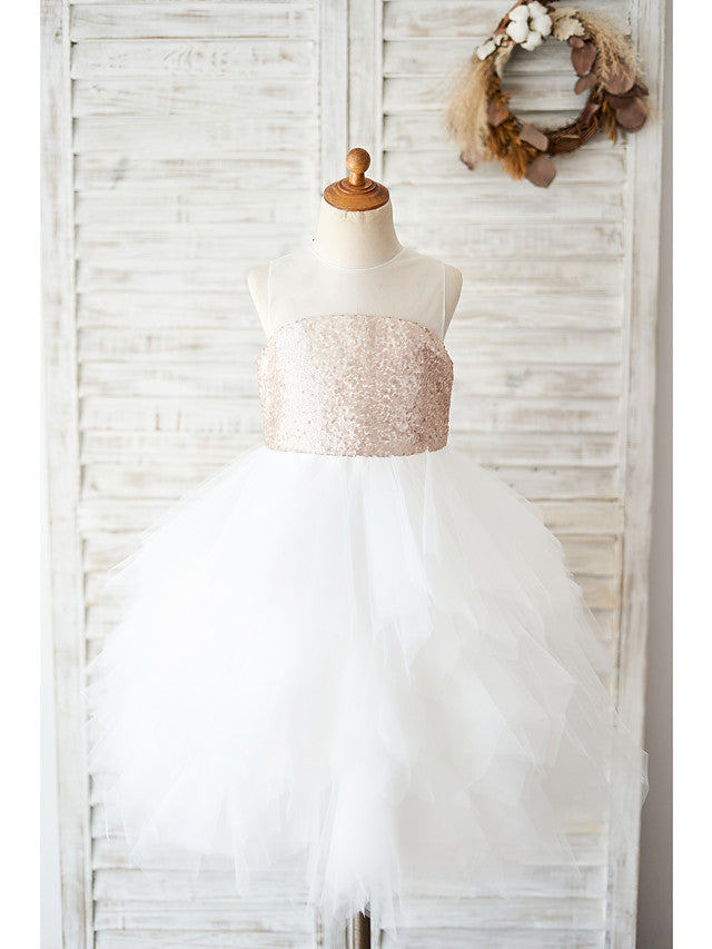 Ball Gown Tulle Sequined Sleeveless Jewel Neck Wedding Birthday Flower Girl Dresses-27dress