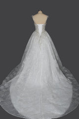 Ball Gown Wedding Dress Tulle Straps With Lace Beads-27dress