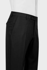 Black Peaked Lapel Double Breasted Business Men Suits