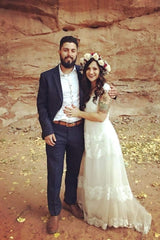 Boho Sweetheart Empire Waist Lace Tulle A-line Wedding Dress From 27dress