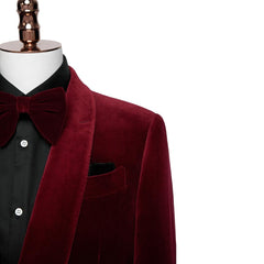 Shawl Lapel Two Pieces New Arrival Burgundy Wedding Suits