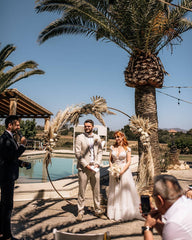 Cap Sleeves Tulle Summer Wedding Dress With Lace-27dress