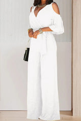 Casual Off-the-Shoulder Short Sleeves Jumpsuits for Women-27dress