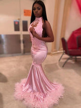 Chic Applique Blushing Pink Mermaid Floor Length Prom Dress
